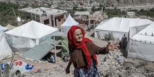 À Amizmiz, le 13 septembre 2023, cinq jours après le tremblement de terre.
