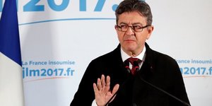 Le candidat de la France insoumise Jean-Luc Mélenchon