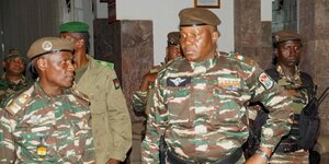 Le general abdourahmane tiani, qui a ete declare nouveau chef de l'etat du niger