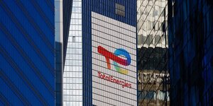 Logo de la compagnie petroliere et gaziere francaise totalenergies