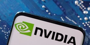Logo nvidia affiche sur un smartphone