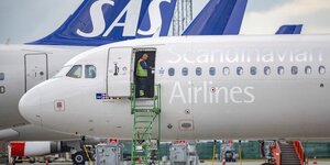 Photo d'archives d'un sas airbus a320neo a l'aeroport de kastrup a kastrup, au danemark
