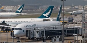 Un airbus a350 de cathay pacific