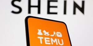 Une illustration des logos de shein et temu