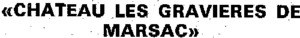"CHATEAU LES GRAVIERES DE MARSAC"_logo