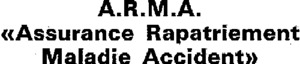 A.R.M.A. "Assurance Rapatriement Maladie Accident"_logo