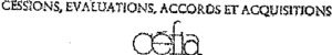 CESSIONS,EVALUATIONS,ACCORDS ET ACQUISITIONS CEFIA_logo