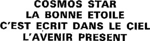 COSMOS STAR LA BONNE ETOILE C'EST ECRIT DANS LE CIEL L'AVENIR PRESENT_logo