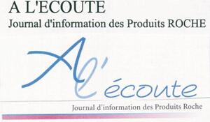 A L'ECOUTE JOURNAL D'INFORMATION DES PRODUITS ROCHE_logo