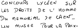 CONCOURS LYCEEN SUR LES DROITS DE L'HOMME DU MEMORIAL DE CAEN UN MUSEE POUR LA PAIX_logo