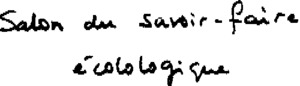 Salon du savoir-faire écolologique_logo