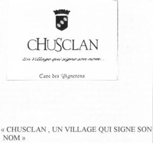 *CHUSCLAN, UN VILLAGE QUI SIGNE SON NOM* CAVE DES VIGNERONS_logo