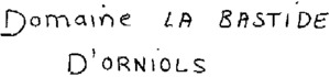 Domaine LA BASTIDE D'ORNIOLS_logo