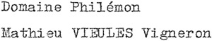 Domaine PhilémonMathieu VIEULES Vigneron_logo