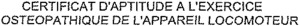 CERTIFICAT D'APTITUDE A L'EXERCICE OSTEOPATHIQUE DE L'APPAREIL LOCOMOTEUR_logo