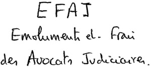 EFAJ EMOLUMENTS ET FRAIS DES AVOCATS JUDICIAIRES_logo