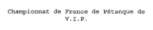 Championnat de France de Pétanque de V.I.P._logo