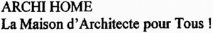 ARCHI HOME La Maison d'Architecte pour Tous!_logo