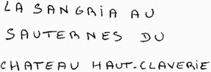 LA SANGRIA AU SAUTERNES DU CHATEAU HAUT-CLAVERIE_logo