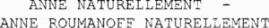 ANNE NATURELLEMENT - ANNE ROUMANOFF NATURELLEMENT_logo