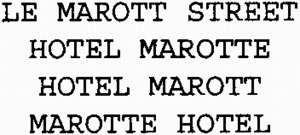 LE MAROTT STREET HOTEL MAROTTE HOTEL MAROTT MAROTTE HOTEL_logo