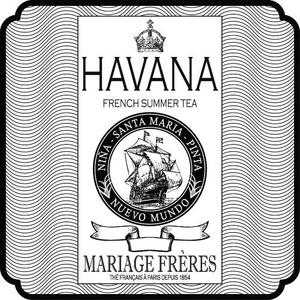 HAVANA FRENCH SUMMER TEA NINA-SANTA MARIA-PINTA NUEVO MUNDO MARIAGE FRERES THE FRANCAIS A PARIS DEPUIS 1854_logo