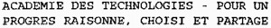 ACADEMIE DES TECHNOLOGIES  POUR UN PROGRES RAISONNE, CHOISI ET PARTAGE_logo