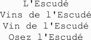 L'Escudé Vins de l'Escudé Vin de l'Escudé Osez l'Escudé_logo
