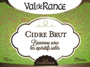 VAL DE RANCE CIDRE BRUT BIENVENU AVEC LES APERITIFS SALES LES CIDRISSIMES_logo