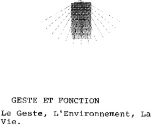 GESTE ET FONCTION LE GESTE, L'ENVIRONNEMENT, LA VIE._logo