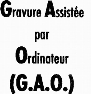 GRAVURE ASSISTEE PAR ORDINATEUR G.A.O._logo