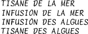 TISANE DE LA MER INFUSION DE LA MER INFUSION DES ALGUES TISANE DES ALGUES_logo