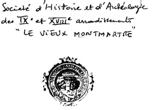 SOCIETE D'HISTOIRE ET D'ARCHEOLOGIE DES IXE ET XVIIIE ARRONDISSEMENTS "LE VIEUX MONTMARTRE"_logo