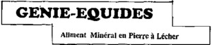 GENIE-EQUIDES ALIMENT MINERAL EN PIERRE A LECHER_logo