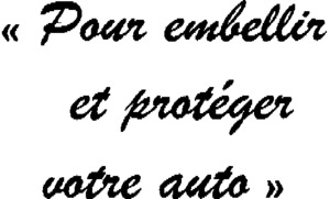 " Pour embellir et protéger votre auto "_logo