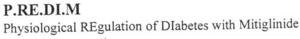 P.RE.DI.M Physiological REgulation of DIabetes with Mitiglinide_logo